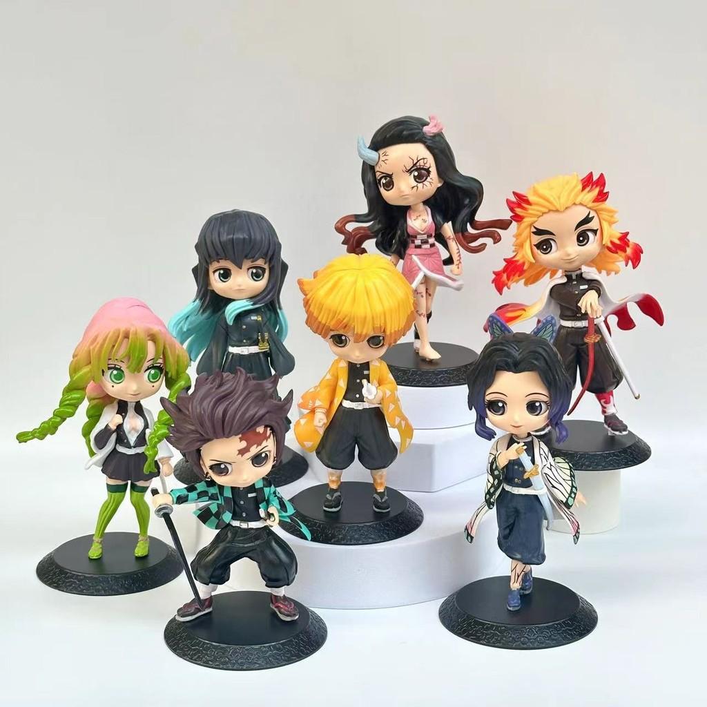Demon Slayer Kamado Tanjirou Pvc Figurines With Anime Characters Display For