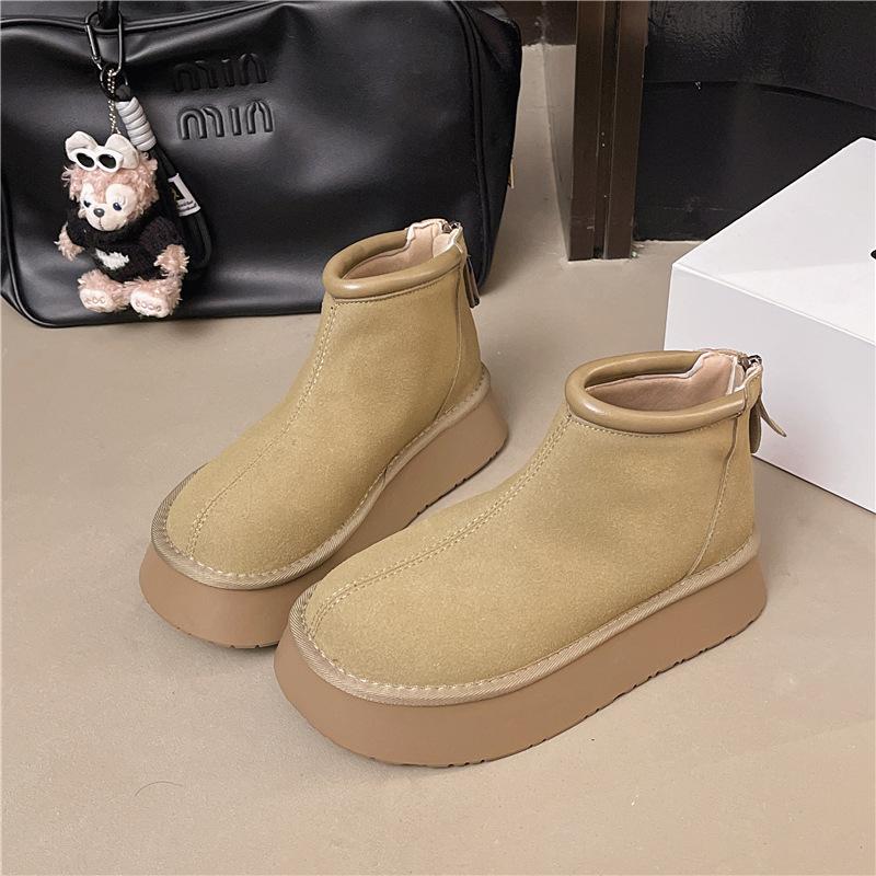 

Women s Padded Plus Size Winter Warm Snow Boots Padded Lining Waterproof Ankle Boots Anti-slip Outdoor Hiking Mountaineering Sports Cotton Shoes 35