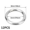 12Pieces Multipurpose Stainless Steel O Rings Ideal for Sealing Connection In Various Equipment Tool