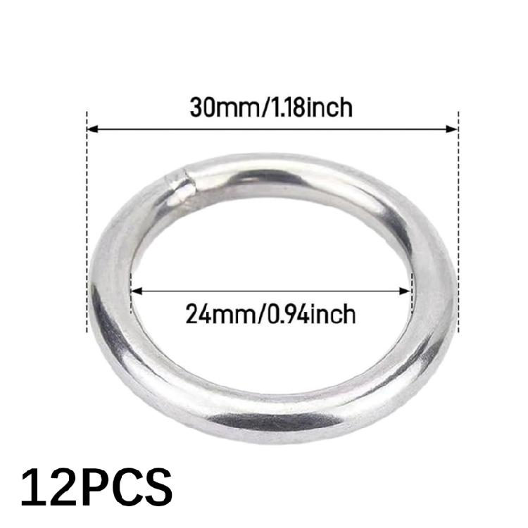 12Pieces Multipurpose Stainless Steel O Rings Ideal for Sealing Connection In Various Equipment Tool