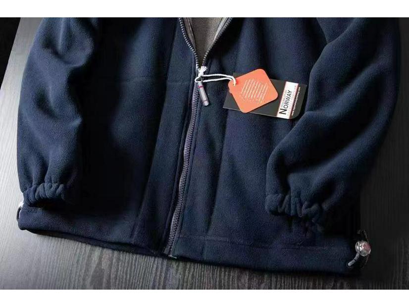 Norwegen-Bereit: Übergröße Herbst/Winter Fleecejacke für Outdoor-Kälteschutz