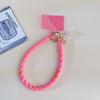 Fashion Colorful Silicone Phone Chain Wrist Bracelet Lanyard with Cute Bear Charm Handmade Jewelry Style Loss Mobile Phone Strap