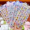 1Pc Cute Cartoon Ghost Family 3D Relief Stickers Fun Jelly Transparent Decoration for Phone Cases Children's DIY Crystal Sticker