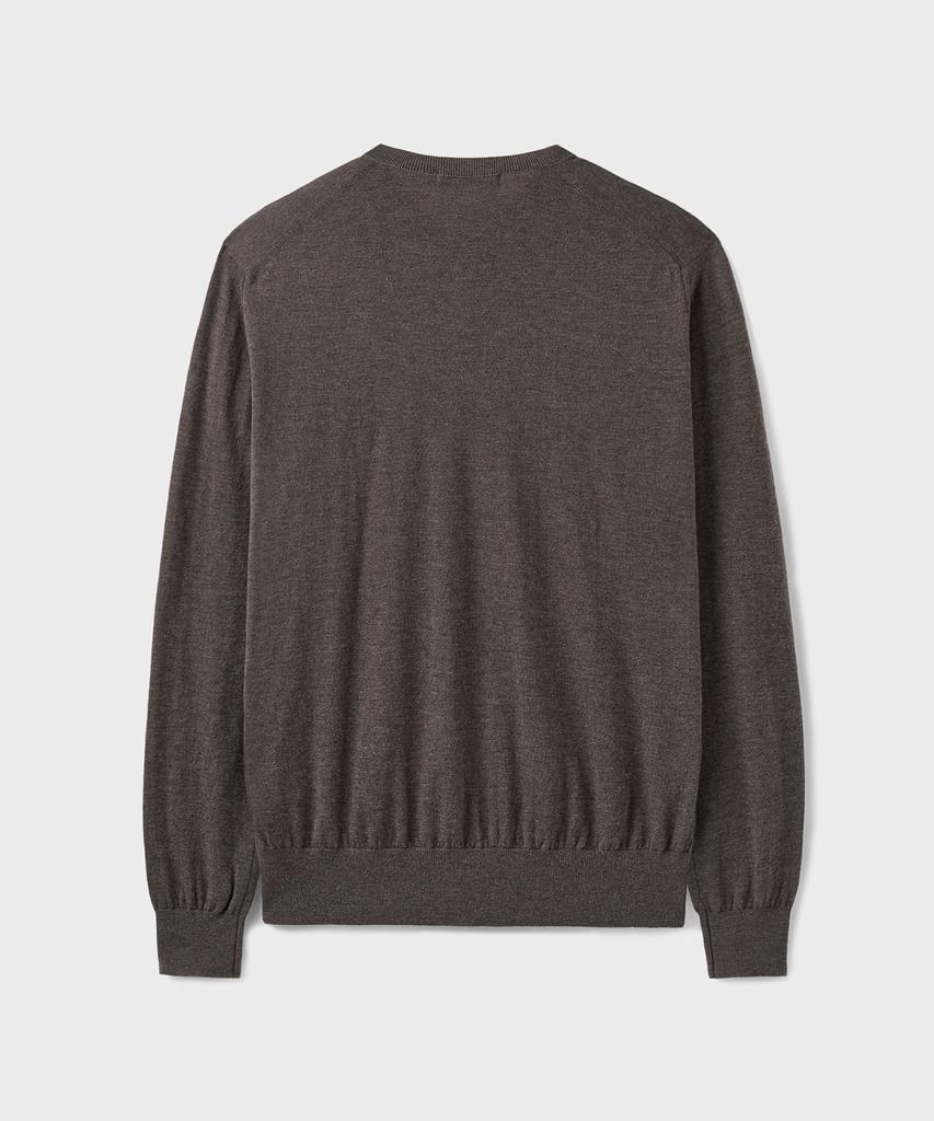 Beulaendideu [Superior] Essential Superfine V-Neck Knit [Umber Brown]