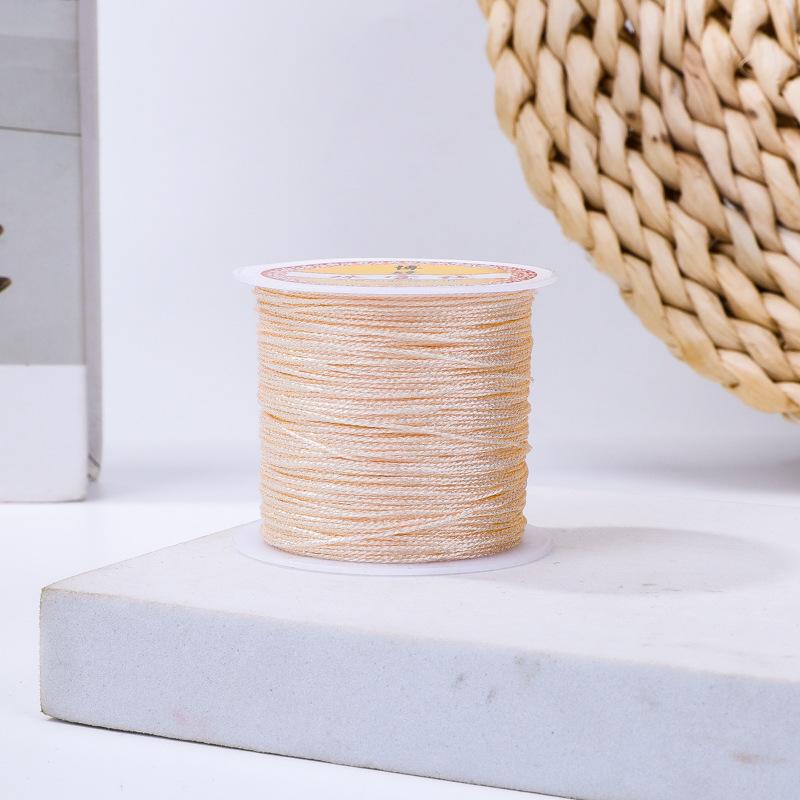 Handmade Red Lanyard Bracelet with Gold Iridescent Gimp Thread