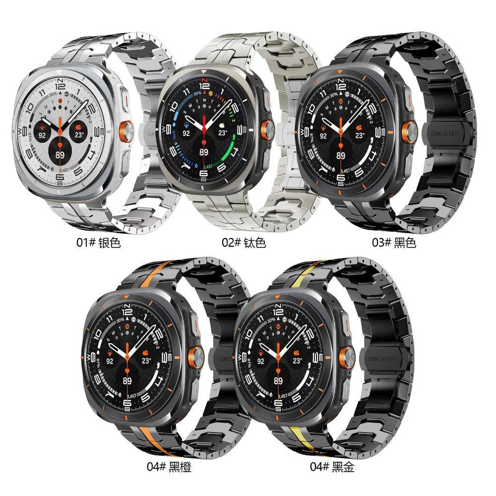 Metal Stainless Steel Strap for Samsung Galaxy Watch Ultra 47mm Butterfly Buckle Bracelet for Galaxy Watch Ultra 2025 47mm Strap