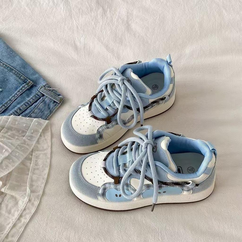 Hong Kong Style Retro Platform Sports Shoes Autumn and Winter New Lace-up Casual Shoes Student Street Shooting Board Shoes