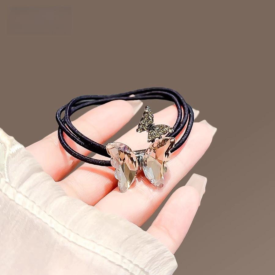 Coreean Retro Ochi de Pisică Stras Floare Elastic de Păr Bandă Elastică