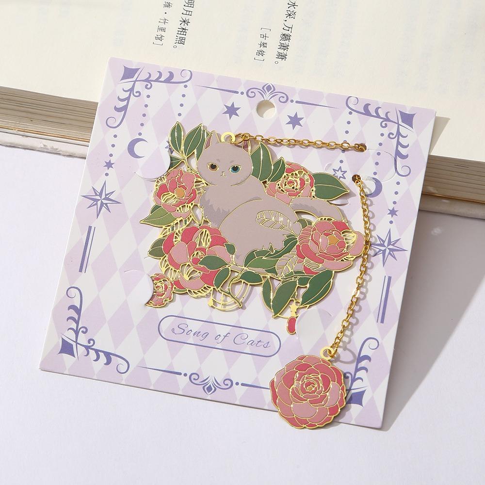 Metal Hollow Bookmark 3D Book Clip Retro Metal Bookmark  Student