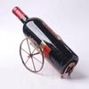 Iron Wheels Design Wine Holder Rose Gold Wine Bottles Stand Creative Red Wine Rack  Kitchen