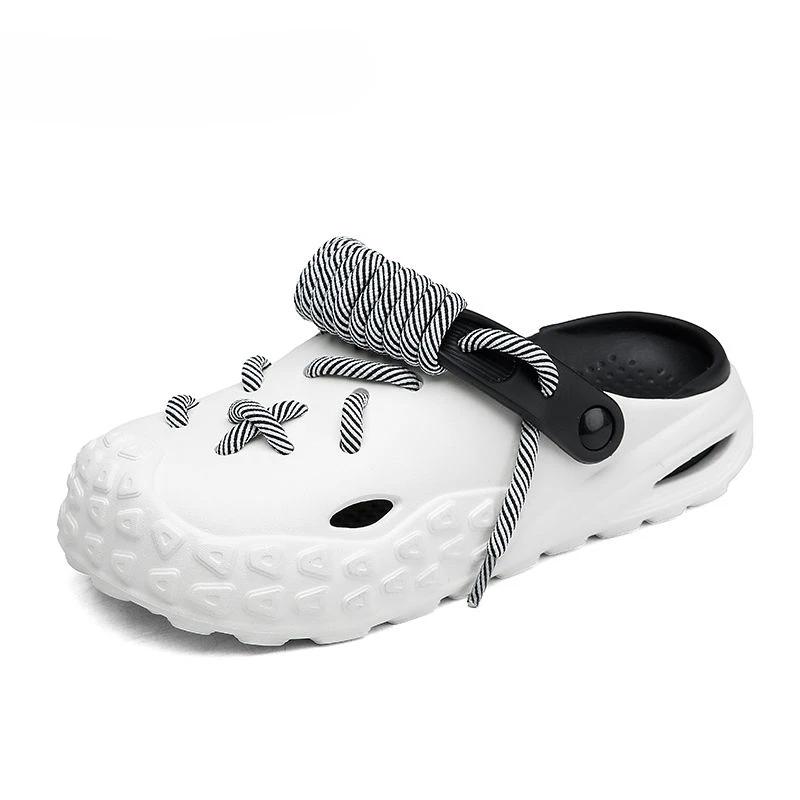 Fashion Slip-resistant House Slides Walk Around Home Male Slipper Indoor Men's Shoe Hole Clappers 2024 Casual Summer Sale Fashion Trend