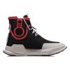 Li Ning Reburn Slip Resistant And Abrasion Resistant Coverage High top Sports Casual Shoes Men's Black Red AGBN054-1