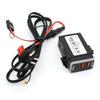 DC 12-24V Black QC3.0 Quick-Charger Dual USB Phone Adapter Port For Nissan Cars