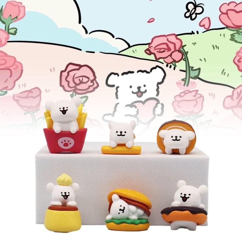 Charming Pvc Line Dog Figurine Set Of Six Perfect For Afternoon Tea Decor And Gifts
