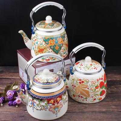 Domácí silně smaltovaná konvice na čaj 3,5 l s filtrem