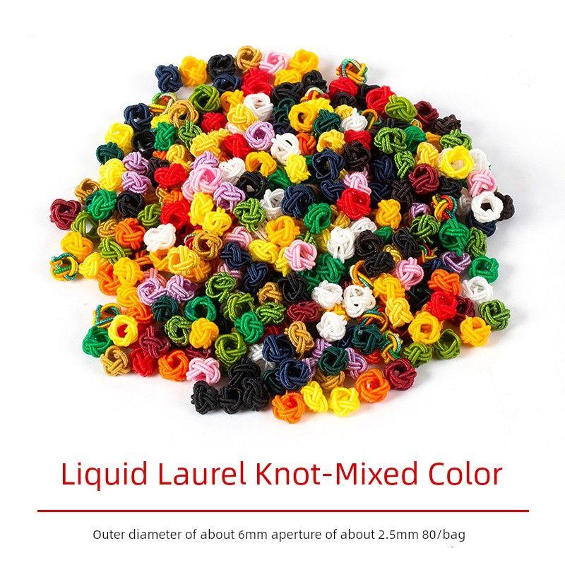 

6 мм Узел Ананас Спираль Пряжка Ананас Ручная работа DIY Плетеный Ремешок для переноски Браслет Красная веревка Ожерелье Аксессуары Материал Шарик Ананас Pineapple knot# mixed color mix (80)