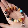 Lingyin Style Duobao Bodhi Beads Rosary Bracelet, 18-Seed Design.