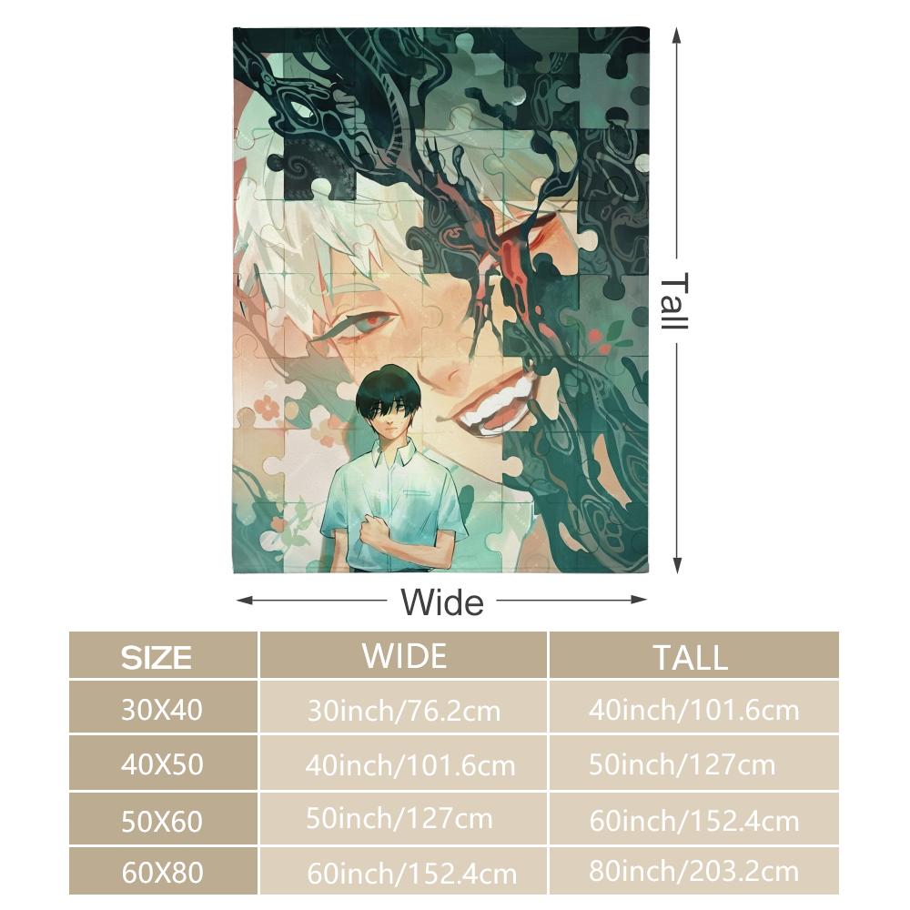 The Summer Hikaru Died Throw Soft Flannel Blanket Warm Knee Skin-Friendly Throw for Sofa Office Bed Traveling Winter Oversize