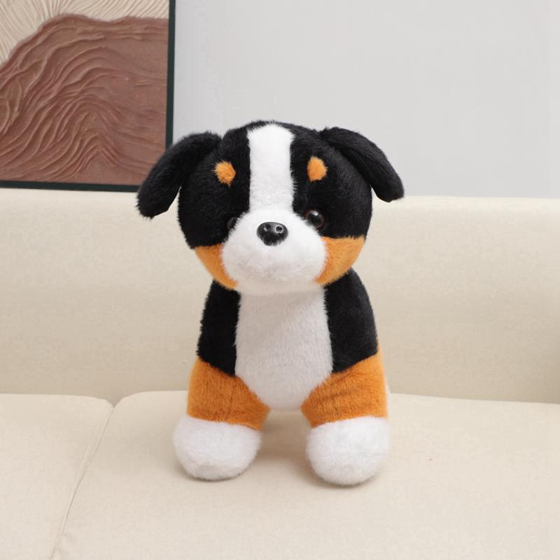 30x30cm Staande Schattige Hondenkpop Gevuld Berner Sennenhond Dobermann Husky Shiba Inu Schattig Dier Knuffelspeelgoed Cadeau 30x30cm black