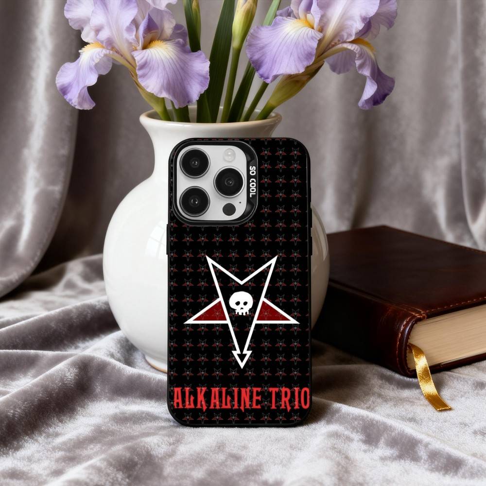 Punk A-Alkaline T-Trio Band Phone Case For iPhone17,16,15,14,13,12,11 Plus,Pro Max Candy Silver Plated Inside Cover