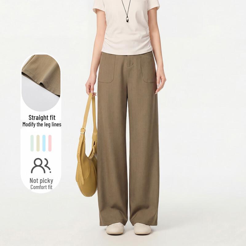 FivePlus Women's High-Waist Wide-Leg Commuter Suit Pants