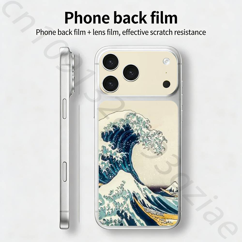 

Great Wave Kanagawa TICKET Decal Skin Wrap for iPhone 17 Pro/Pro max Protective Film for Back, Frame, Camera iPhone17pro