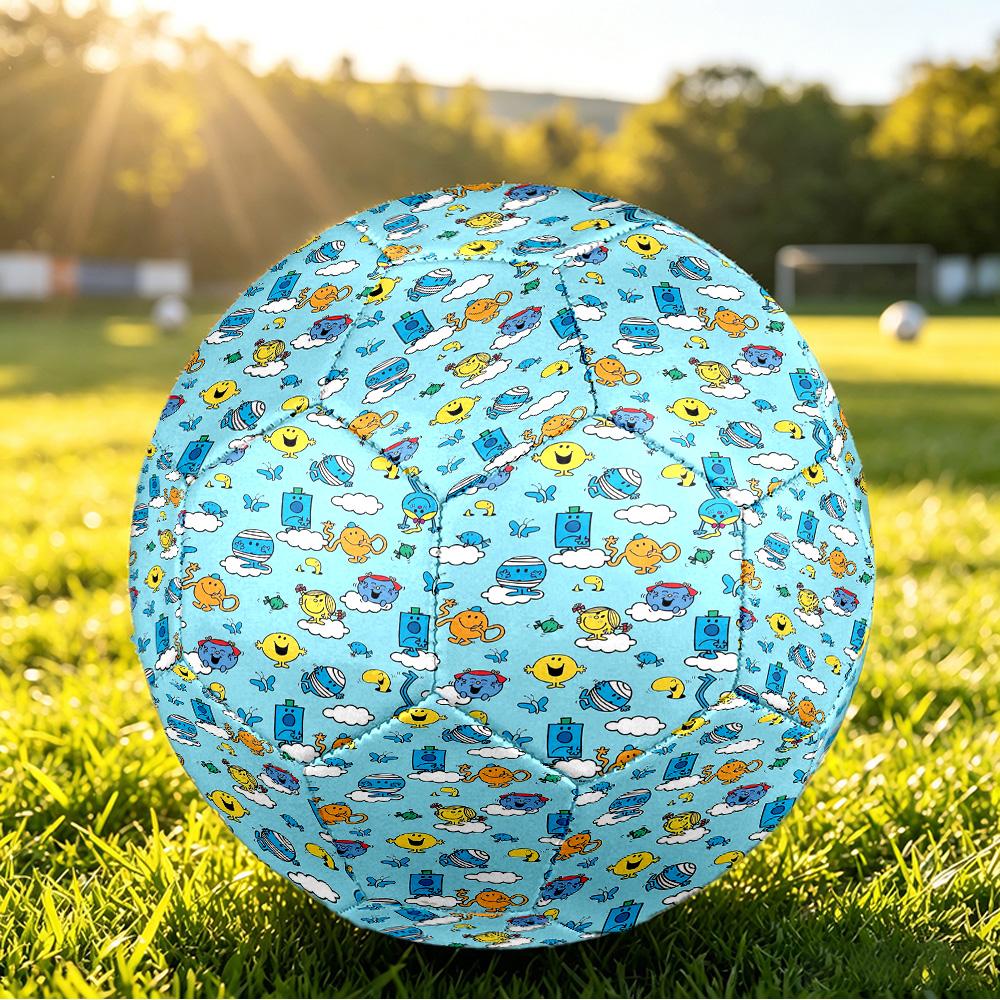 Size 5 Football Mr. Men & Little Miss Pattern, Wear‑Resistant Soccer Ball for Match Training Daily Sports Play