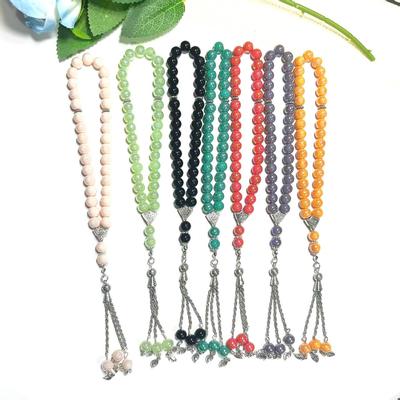Bracelet de Prière Islamique en Verre Cristal Haute Température 8mm Perles Musulmanes EAU