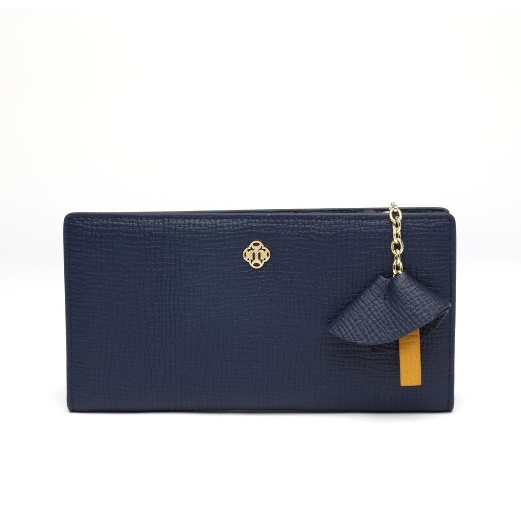 Mari eclaire 17 9 Women's slim long wallet made of 100% natural cowhide with a good grip