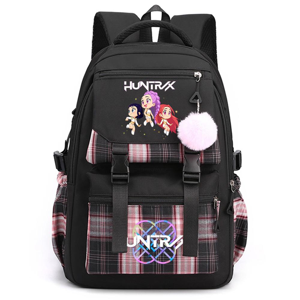 Cartoon Anime K-Pop Demon Hunters Printed Large Capacity Backpack for Teenger Student Bookbag Girl Boy Schoolbag Bookbag Women Waterproof Travel Bag