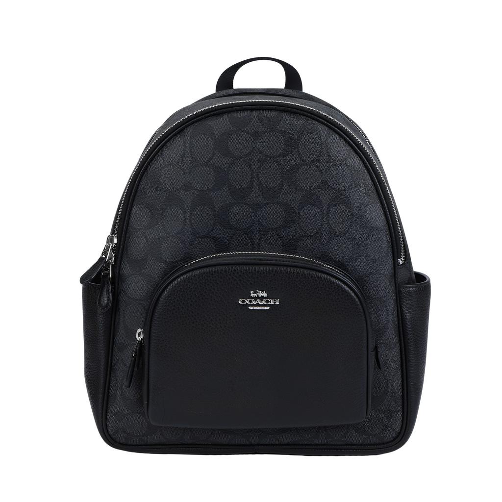 COACH Canvas With Leather Backpack Unisex Black 5671-SVTSQ