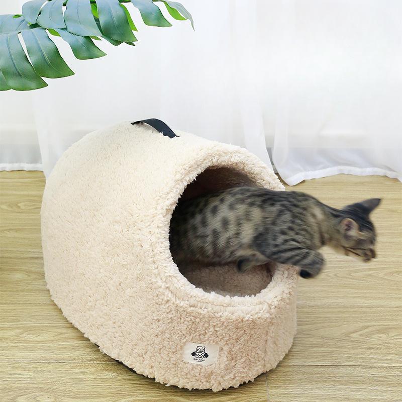 New Cat Nest Semi-enclosed Warm Cat House Cat House Pet Slipper Nest Four Seasons Universal Dog Kennel Pet Nest Mat