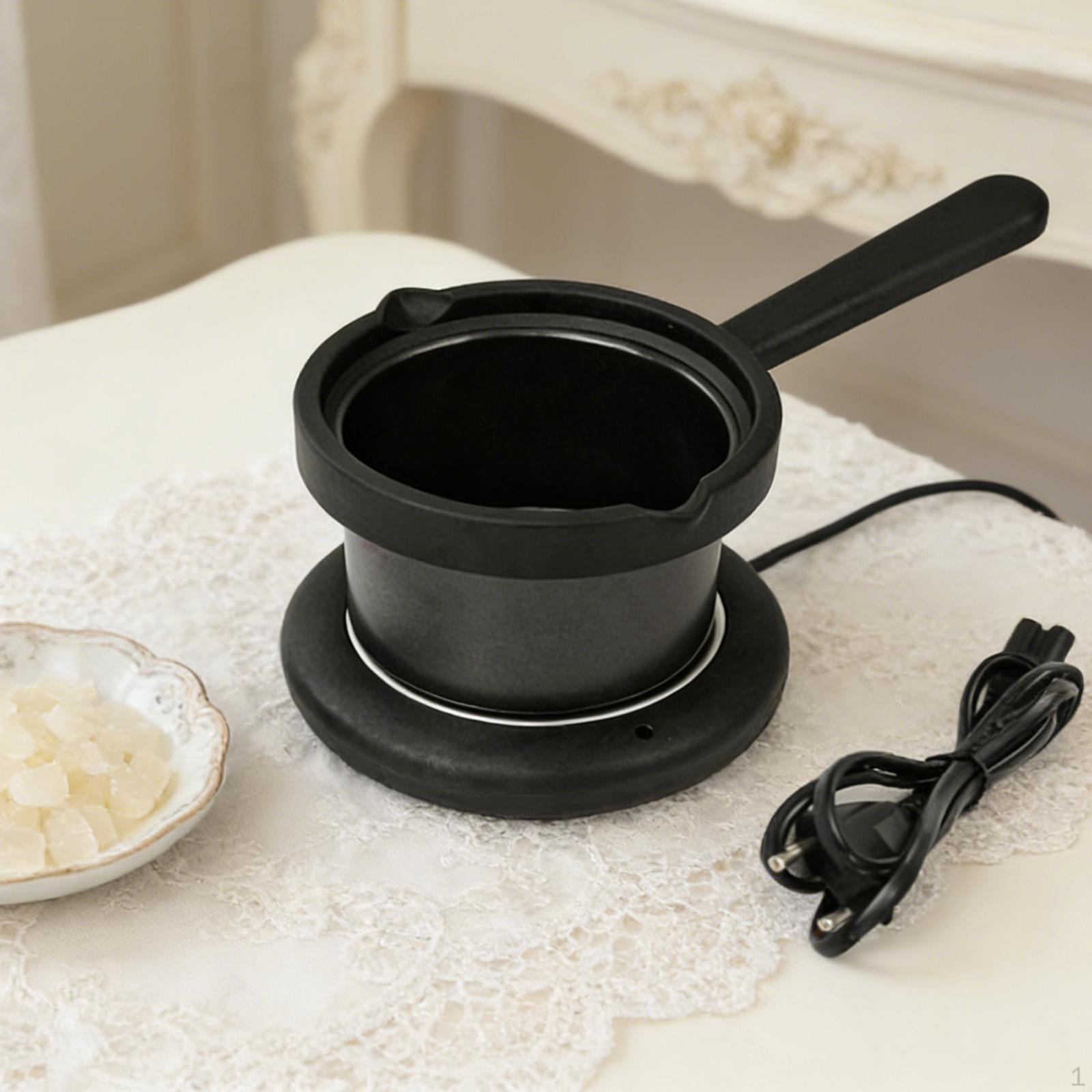 

200ml Wax Melter Sturdy Quick Heating Melting Pot for Full Body Home SPA Black чёрный