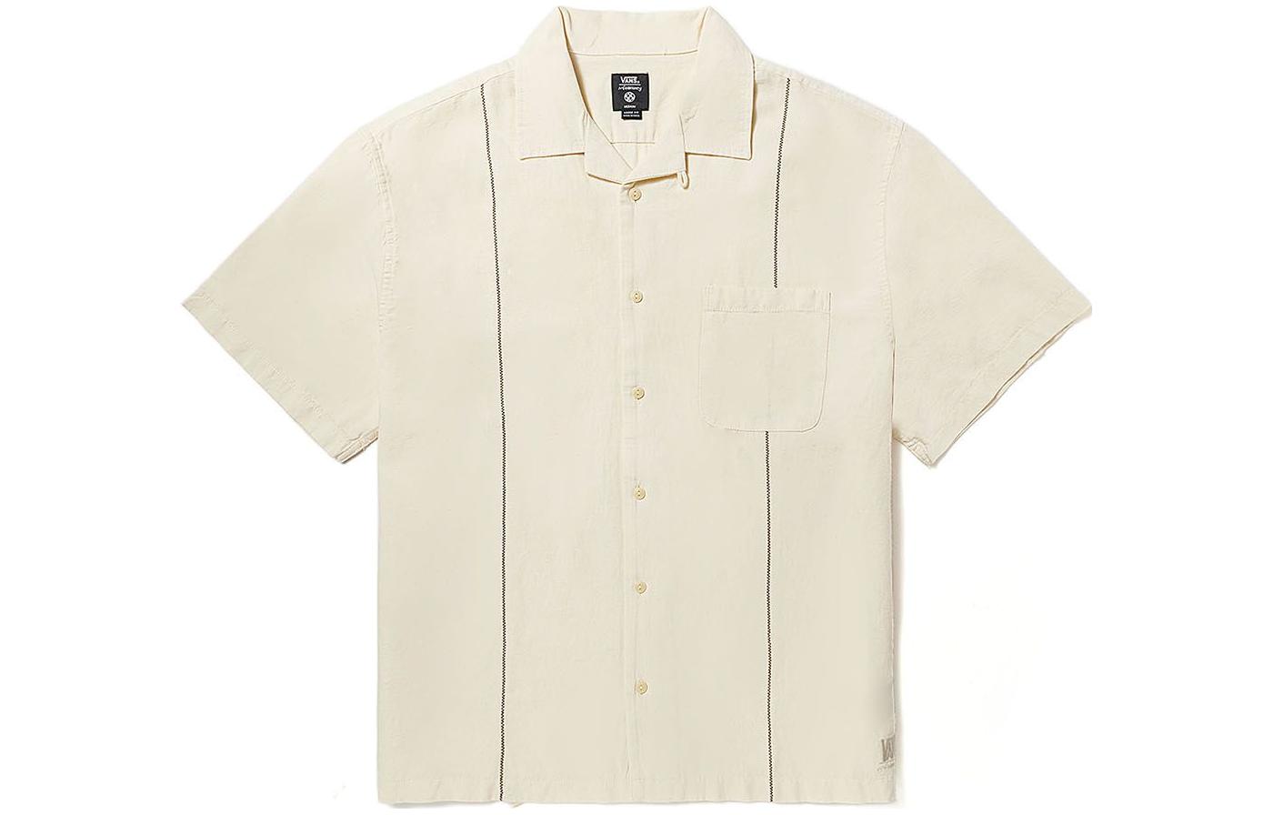 Vans Shirts Unisex Beige Pointed Collar Moderate Other VN000CB58DH S
