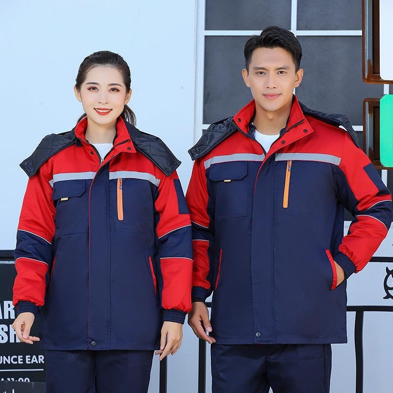 Winter work clothes liner removable reflective strip cotton clothes cold storage labor insurance clothes cold cotton clothes