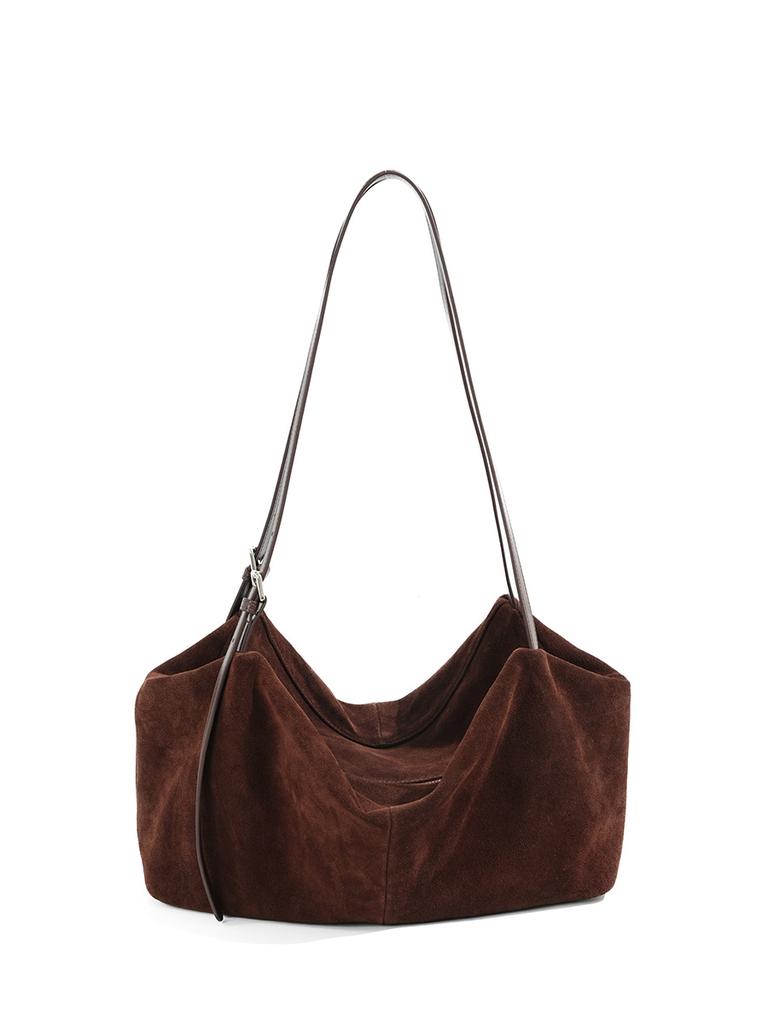 2025 New Women's Bag - Niche Commuter Versatile Suede Tote Bag, Large Capacity Suede Shoulder Underarm Pillow Bag