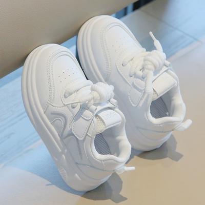 Spring and Autumn New Children's White Sneakers, Boys' Sports Shoes, Lightweight Girls' Casual Sneakers, Soft-soled Baby Shoes