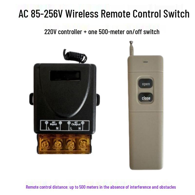 220V 30A Wireless Remote Control Switch for Water Pump, Motor, Range Hood, Exhaust Fan, and Sprayer.