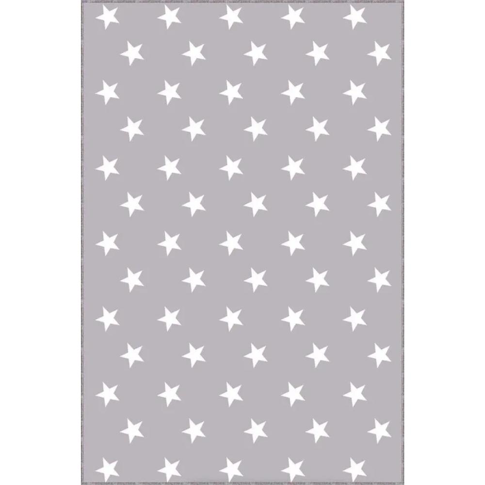 Gray Star Non-Slip Base Machine Washable Carpet, Living Room, Kitchen Rug, Bathroom and Bedroom Rug