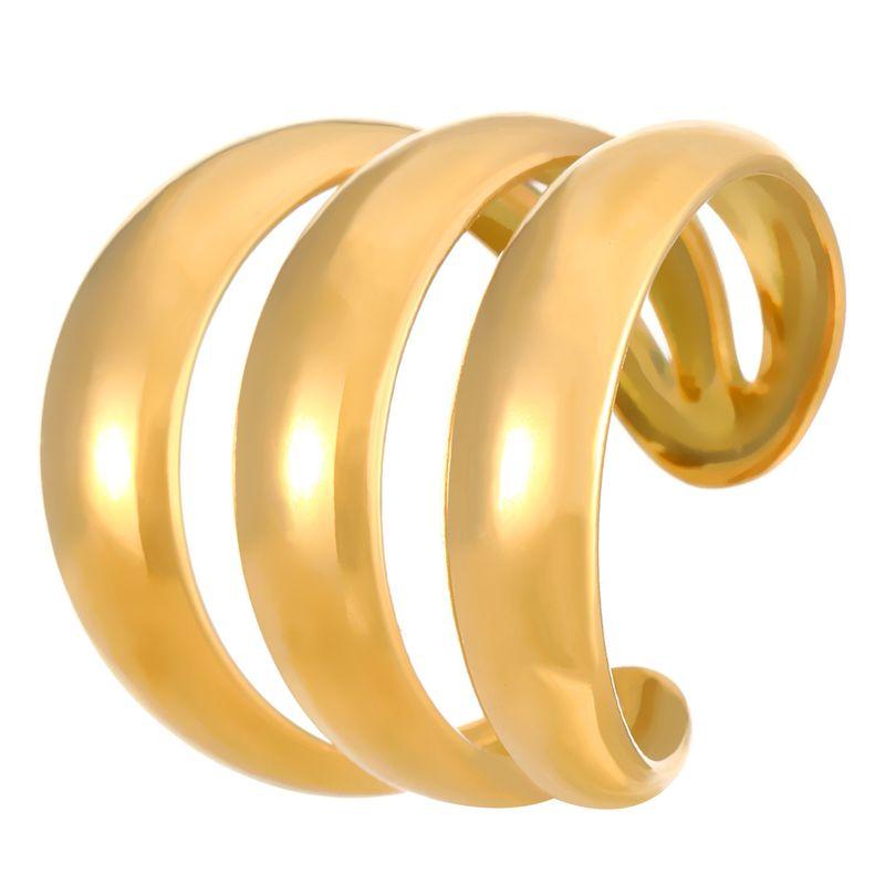 Bohemian Oil Drip Gradient Vintage Layered Titanium Steel Ring European and American Ins Style Geometric Open Stainless Steel Ring