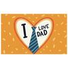 Decorative Tie Home Decoration Sentimental Design Love Dad Sign Orange Background High Quality Dad Celebration Banner