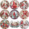 DIY Diamond Painting Point Diamond Coaster, Full Diamond Round Valentine's Day Thermal Insulation Mat, Diamond Painting Coaster