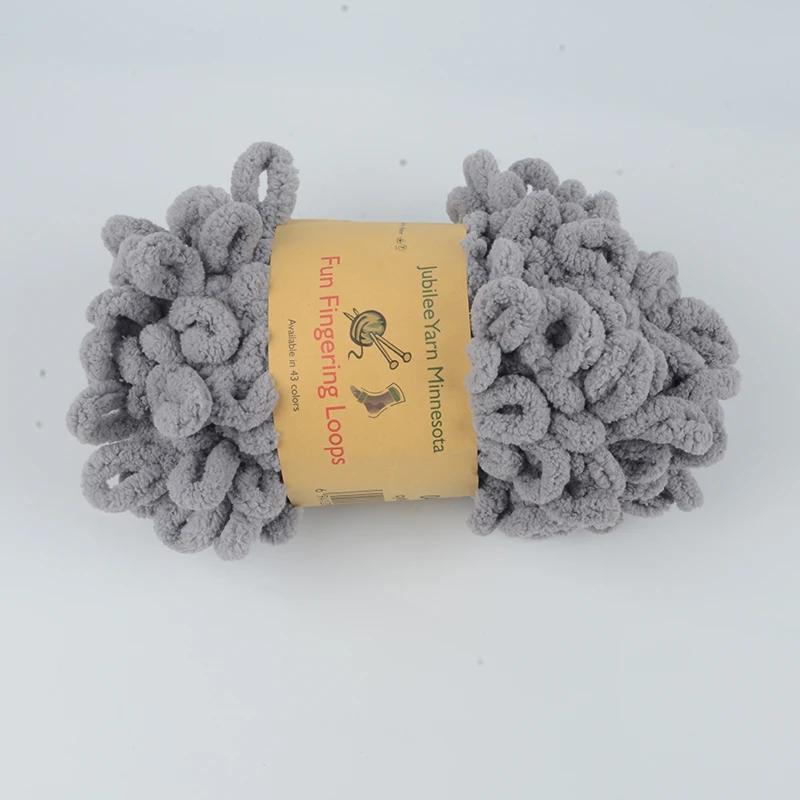 500g/Lot Hand Knitting Finger Loop Yarn Crochet Super Warm Puffy Circle Cotton Braided Rope Puffy Smart Polyester Sock Toy