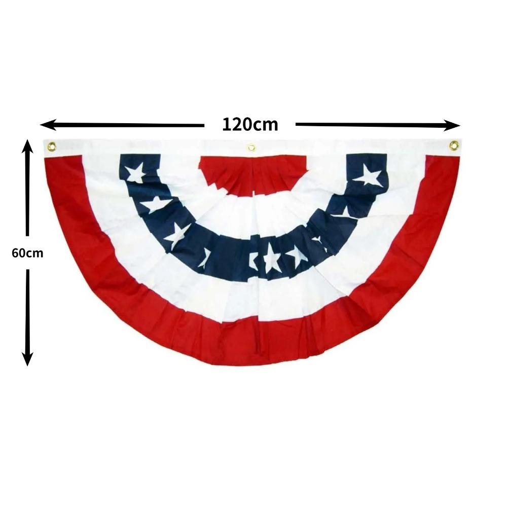 Independence Day Decoration Outdoor Garden Decoration Fence Fence Pendant Fan Flag Hanging Happy Easter Banner Sign Wall Banner