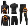Men's 5-Piece Quick-Dry Sports & Fitness Set: Gym, Running, Basketball - All Seasons
