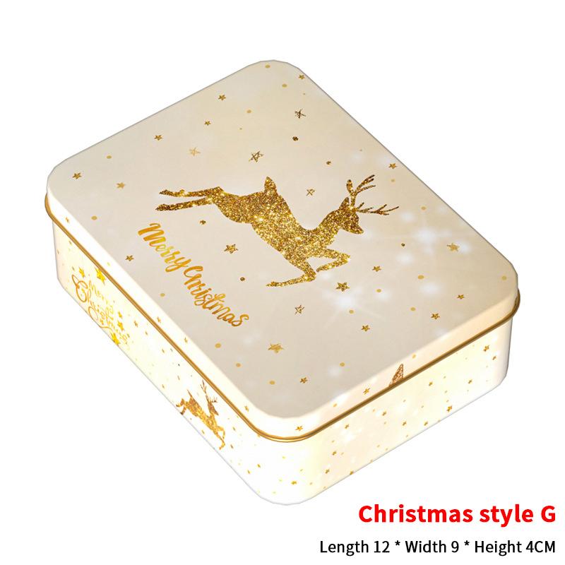 Christmas Transparent Window Tin Box Cookie Candy Tinplate Chocolate Storage Box With Exquisite Lid Christmas Gift Packaging Box