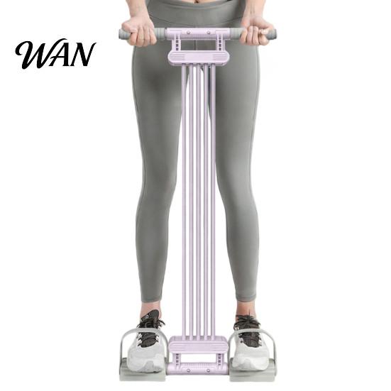 Oefenweerstandsbanden Pedaalband met Handvat, Verstelbare Buik Taille Arm Benen Krachttraining Workout Band, Sit-Up Spantouw Enkel