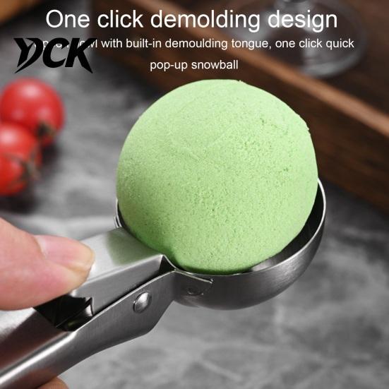 Ergonomic Kitchen Utensil for Baking Stainless Steel Ice Cream Scoop with Trigger, Easy Release Hard Multipurpose Tool Muffins Dough Scooper,