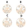 Personalized Custom Name Cat Wooden Christmas Ornament Laser Cut Snowflake Round Hanging Bauble Xmas Tree Pendant Pet Lover Gift