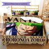 Roronoa Zoro 3-teiliges Bettwäsche-Set, Digital bedruckter Bettbezug, Ohne Füllung, Kindergeschenk, Große Größen verfügbar -HYQ83